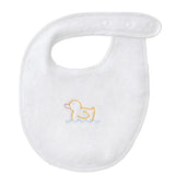 Weezie Bib- White with Duck Icon (Pair)