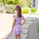 Margot Girls' Performance Skirt- Preppy Petals