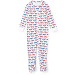 Parker Boys' Zipper Pajama - Patriotic Jeeps