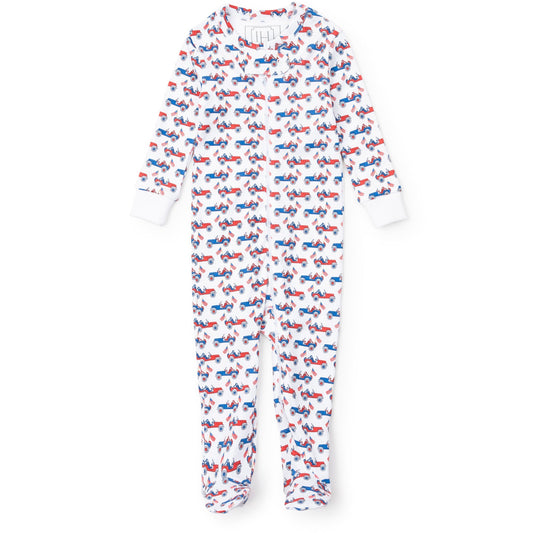 Parker Boys' Zipper Pajama - Patriotic Jeeps