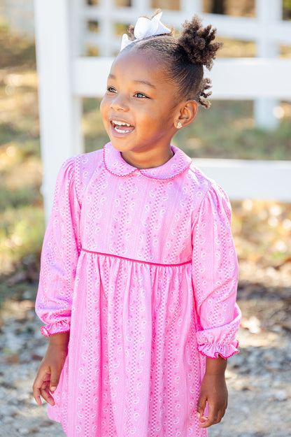 Ruth and Ralph Pink Bandana Print Pima Libby Dress