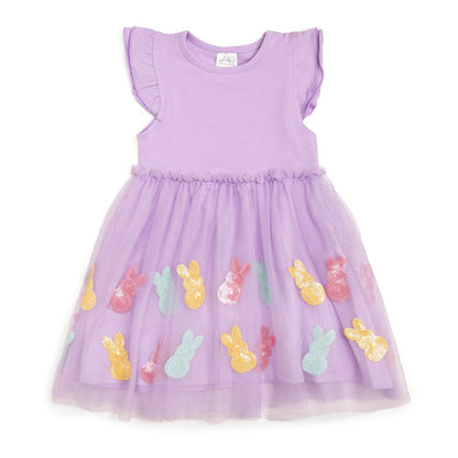 Sweet Wink Easter Peeps Flutter Sleeve Tutu Dress