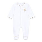 Magnolia Baby Darling Cowboy Boots Footie- Ivory