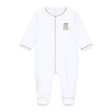 Magnolia Baby Darling Cowboy Boots Footie- Ivory