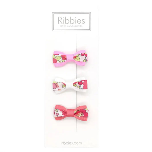 Ribbies Set of 3 Liberty Bows - Betsy RedRibbies Hair Accessories Set of 3 Liberty Bows - Betsy Red