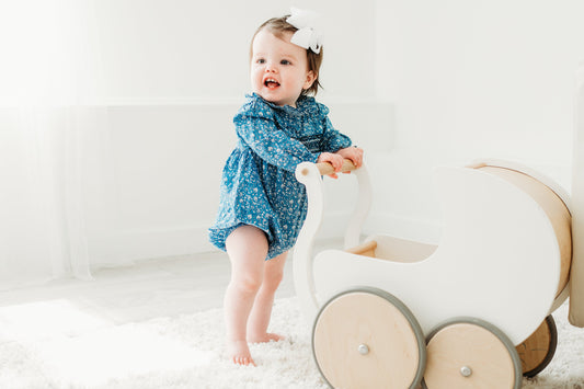 Maddie and Connor Claire Floral Smocked Bubble