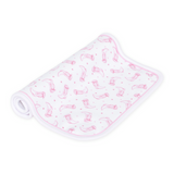 Magnolia Baby Darling Cowboy Boots Printed Burp Cloth- Pink