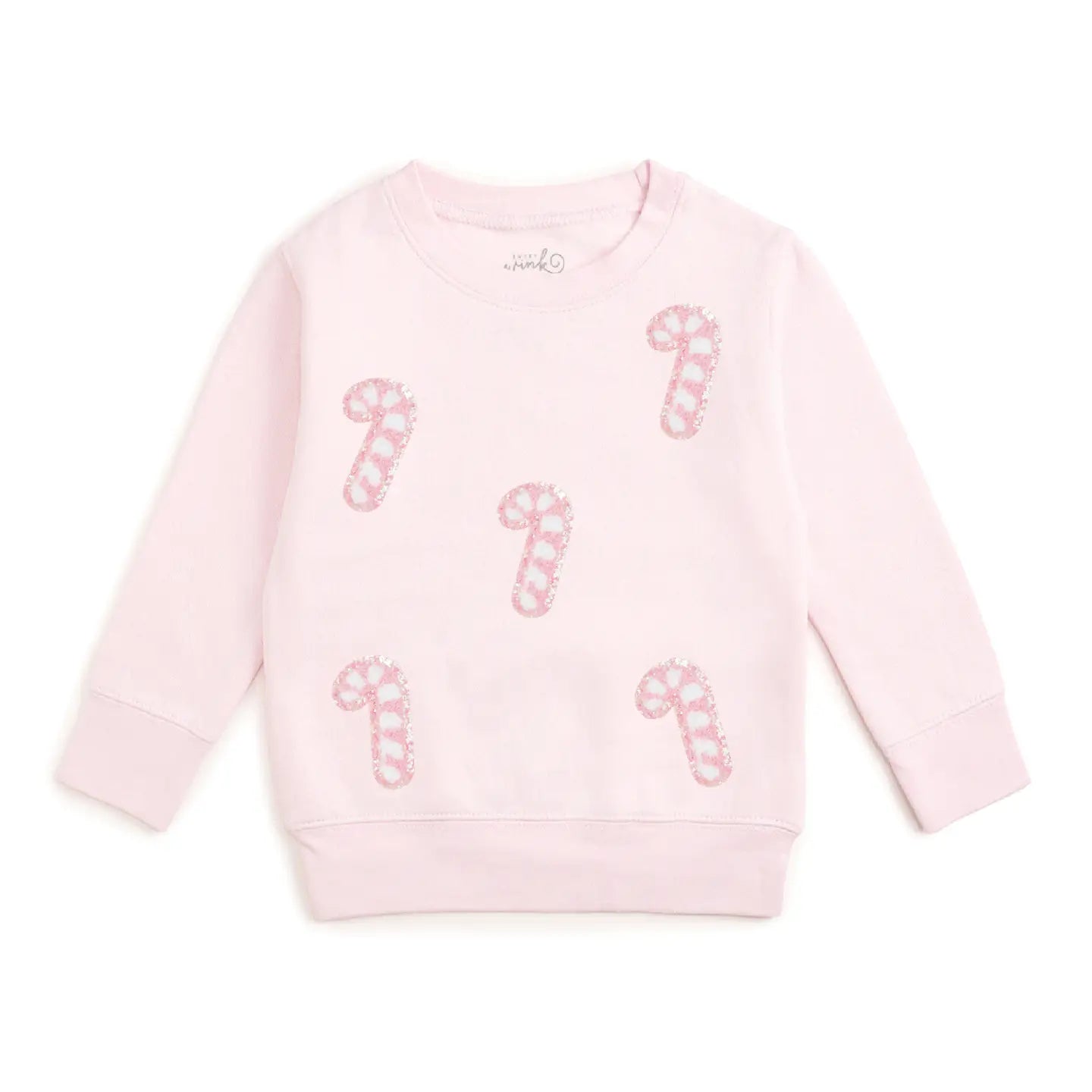 Sweet Wink Candy Cane Confetti Patch Sequin Sweatshirt