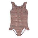 Minnow Girls Cafe Flora Ruffle Collar One Piece