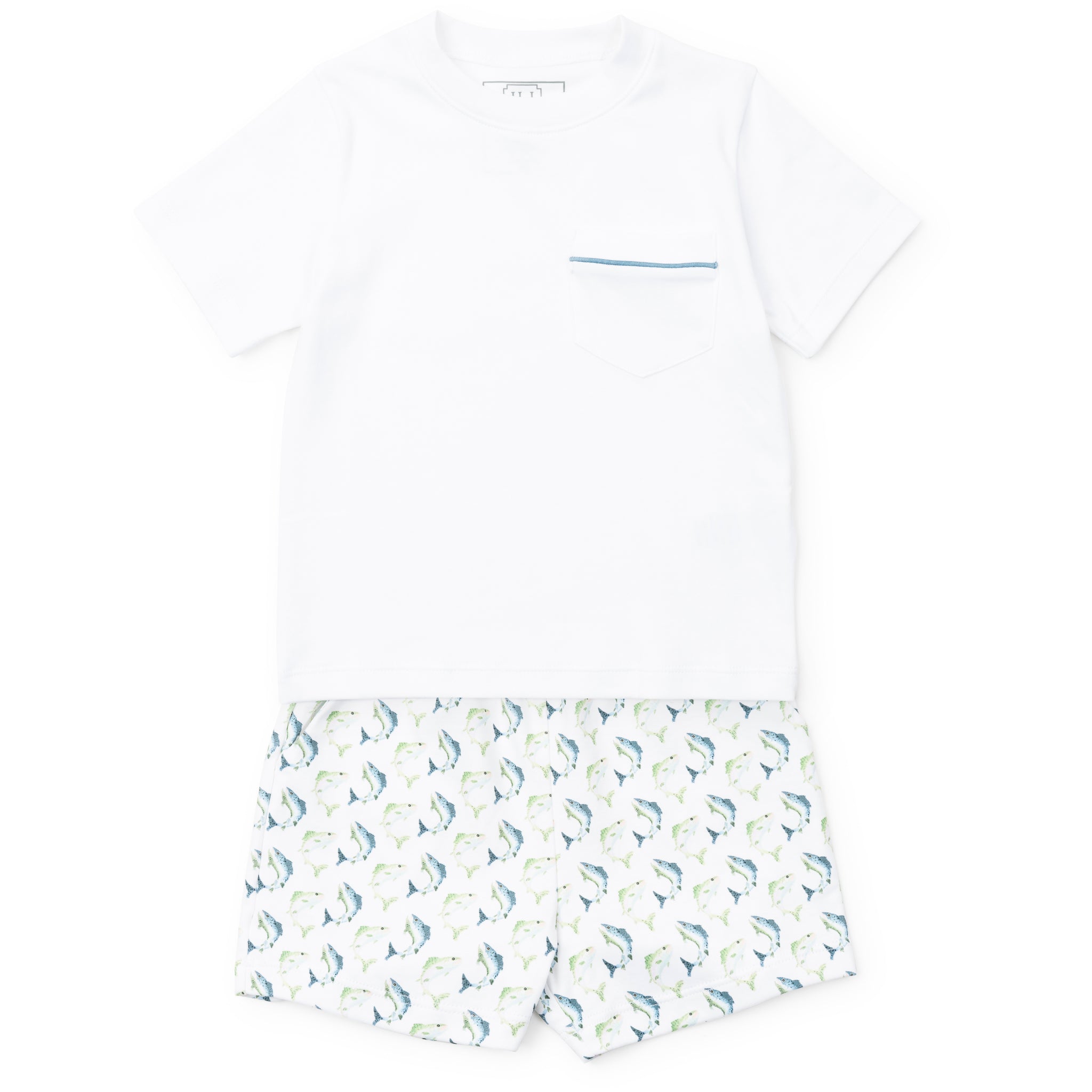 Lila and Hayes Walker Boys' Short Set - Jumping Trout