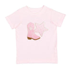 Sweet Wink Bandana Cowgirl Patch Short Sleeve T-Shirt - Ballet