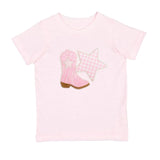 Sweet Wink Bandana Cowgirl Patch Short Sleeve T-Shirt - Ballet