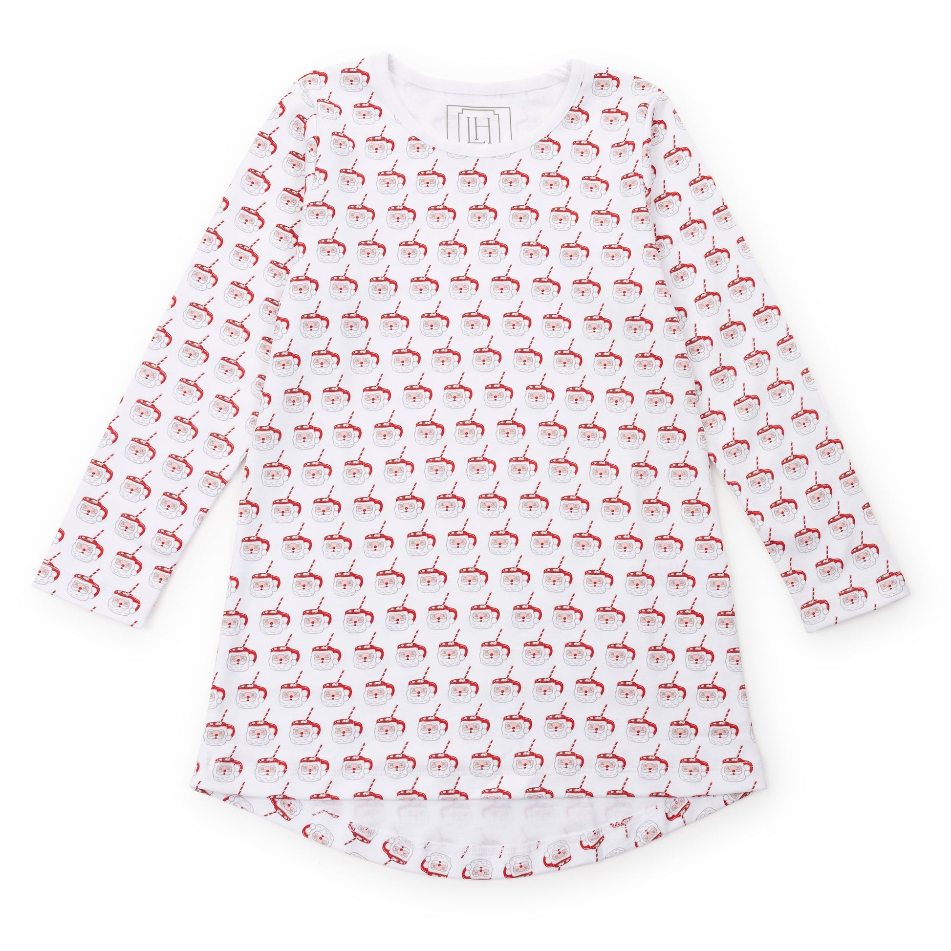 Lila and Hayes Berkeley Girls' Shirt Dress - Hot Cocoa Santa