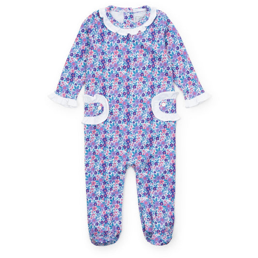 Lucy Girls' Romper - Blackberry Floral