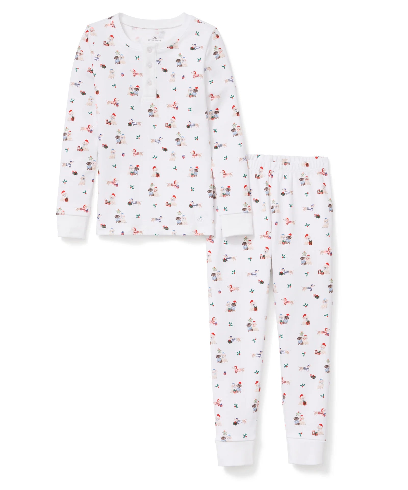 Petite Plume Woof de Noël Snug Fit Pajamas