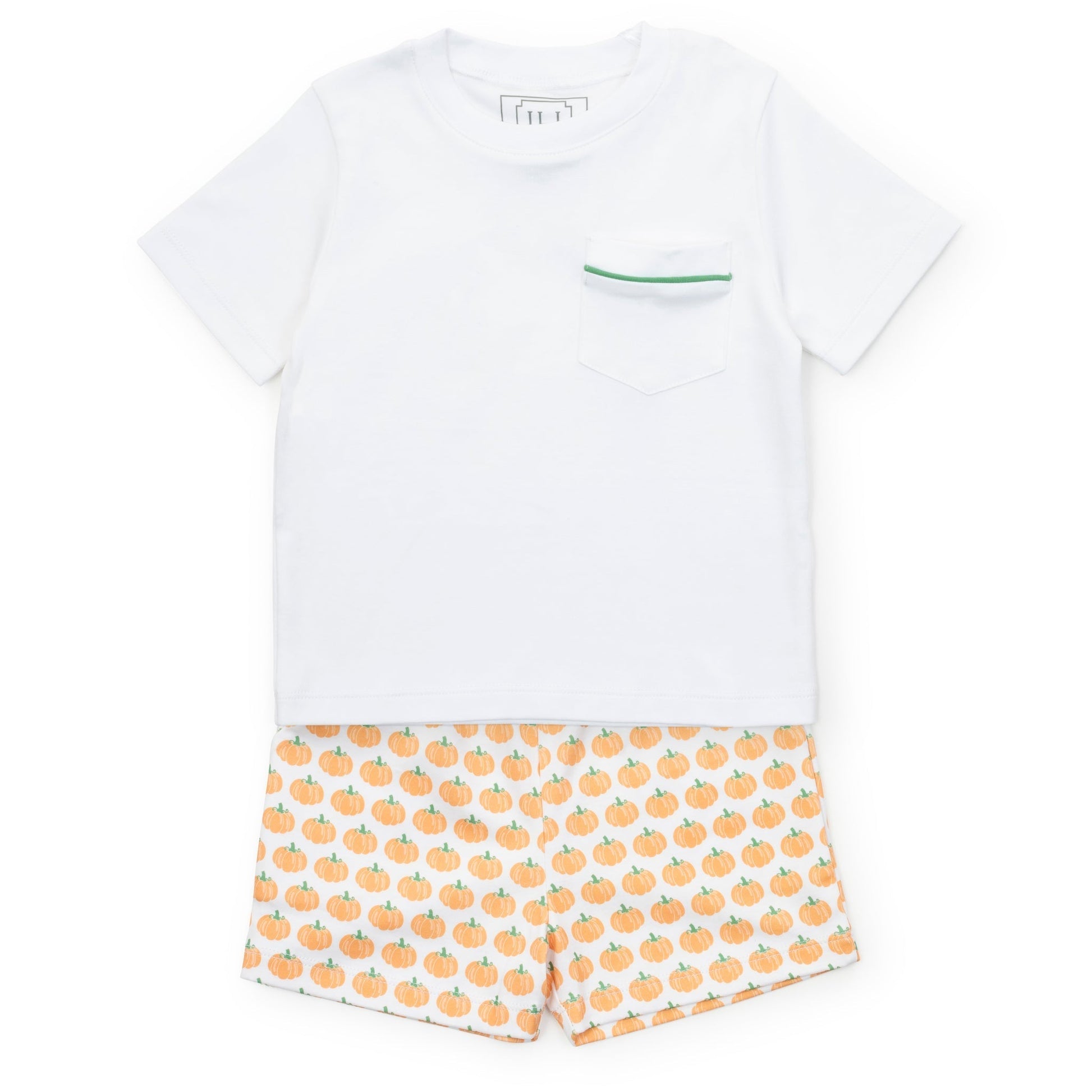 Lila and Hayes Walker Boys' Short Set - Harvest Pumpkin