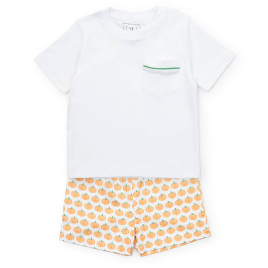 Lila and Hayes Walker Boys' Short Set - Harvest Pumpkin