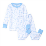 Magnolia Baby Darling Cowboy Boots Long Pajamas- Light Blue