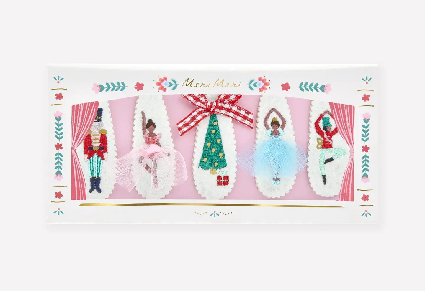 Meri Meri Embroidered Nutcracker Hair Clips