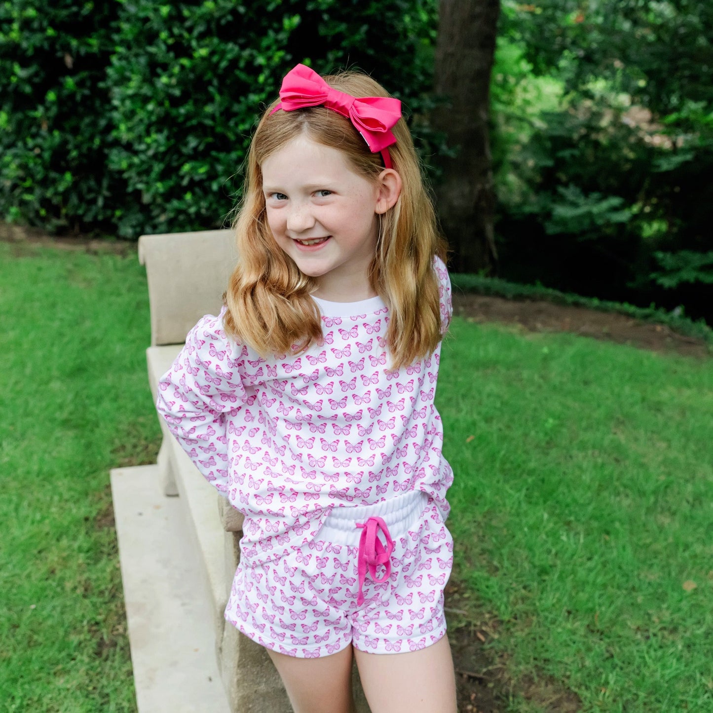 Stella Girls' Sweatshirt Short Set - Cartie Butterflies