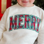 Sweet Wink Merry Tartan Patch Sweatshirt