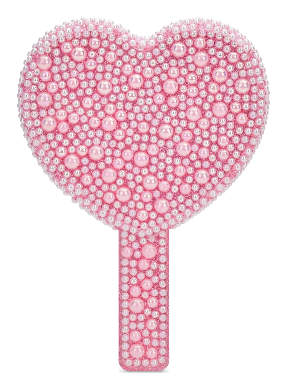 Iscream Pink Pearl Heart Hand Mirror