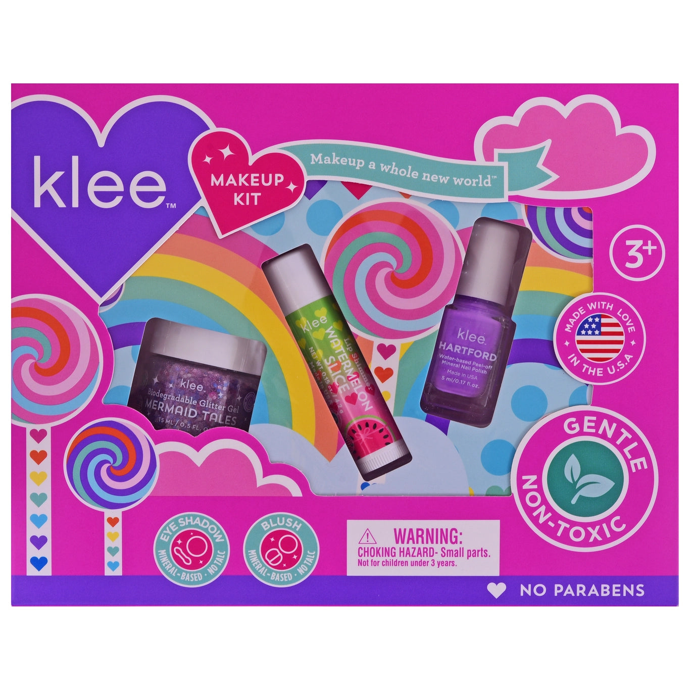 Klee Naturals Swirling Purple- Pinwheel Love Makeup Kit