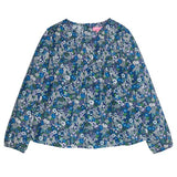 Bisby Anita Top- Brookline Blossoms Blue