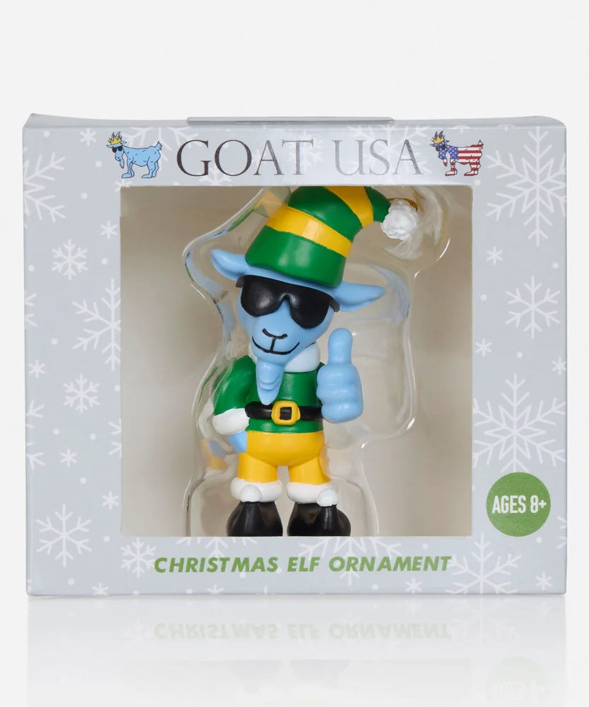 GOAT USA Elf Thumbs Up GOAT Ornament