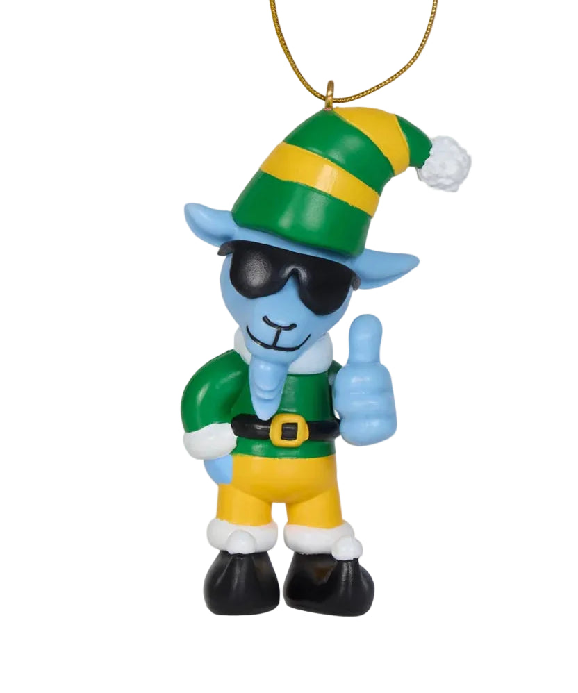 GOAT USA Elf Thumbs Up GOAT Ornament