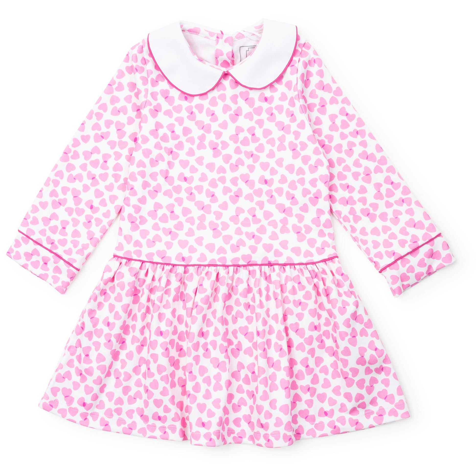 Lila and Hayes Lillian Girls' Dress - Confetti Hearts Pink