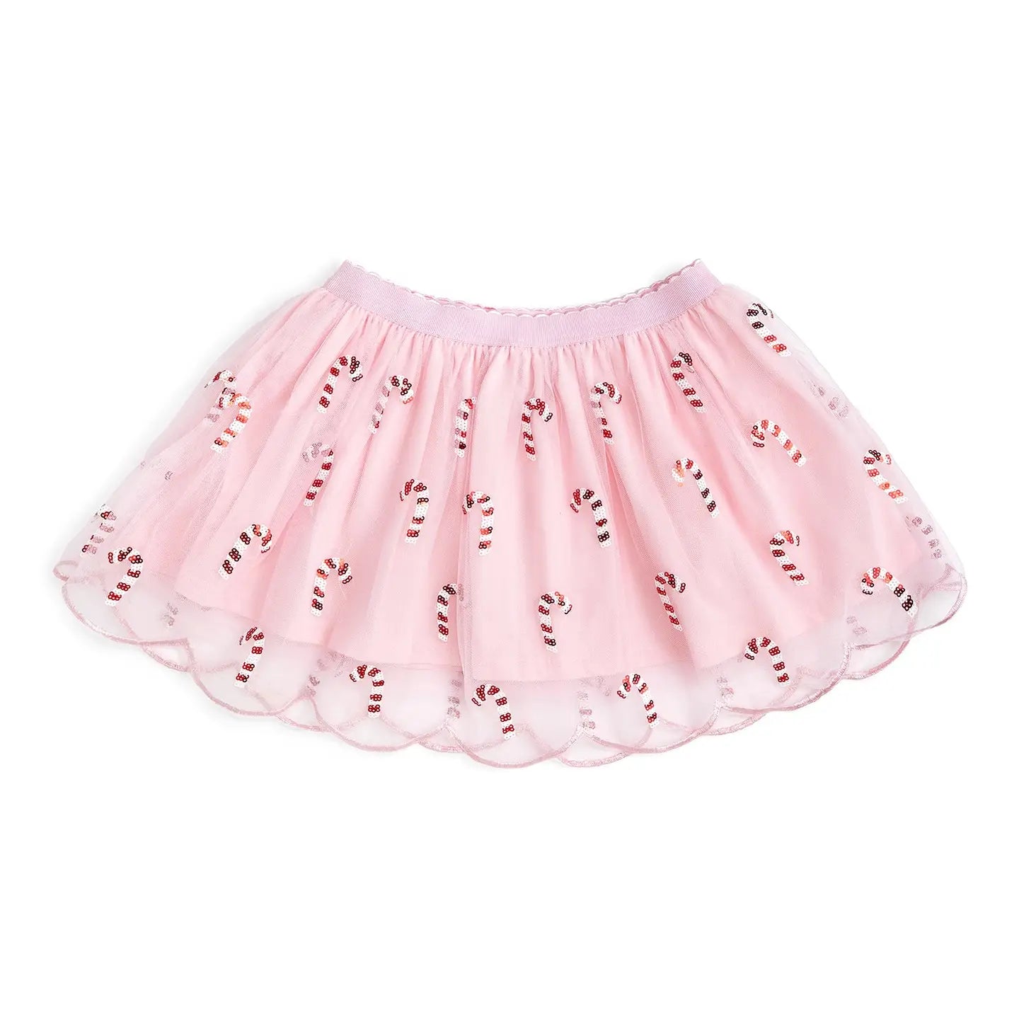 Sweet Wink Candy Cane Scalloped Tutu