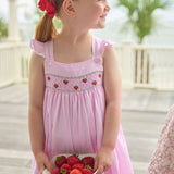 Smocked Lizzy D Dress- Strawberries