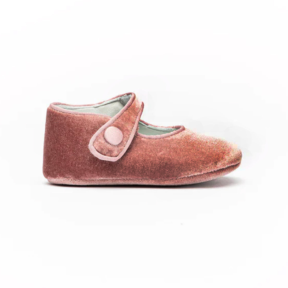 Children Chic My-First Velvet Mary Janes in Rose