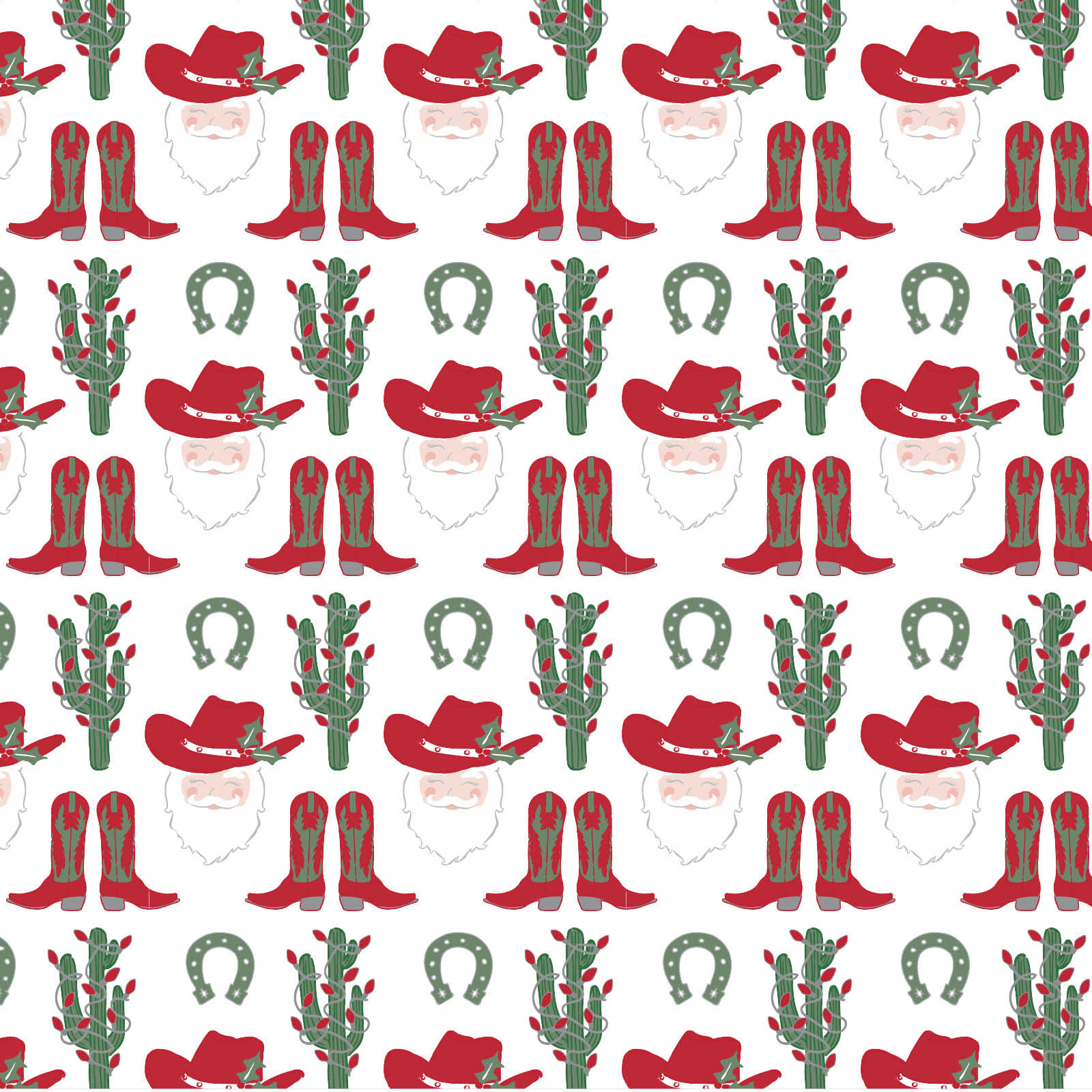 Lila and Hayes Olive Set Girls' Legging Set - Cowboy Christmas