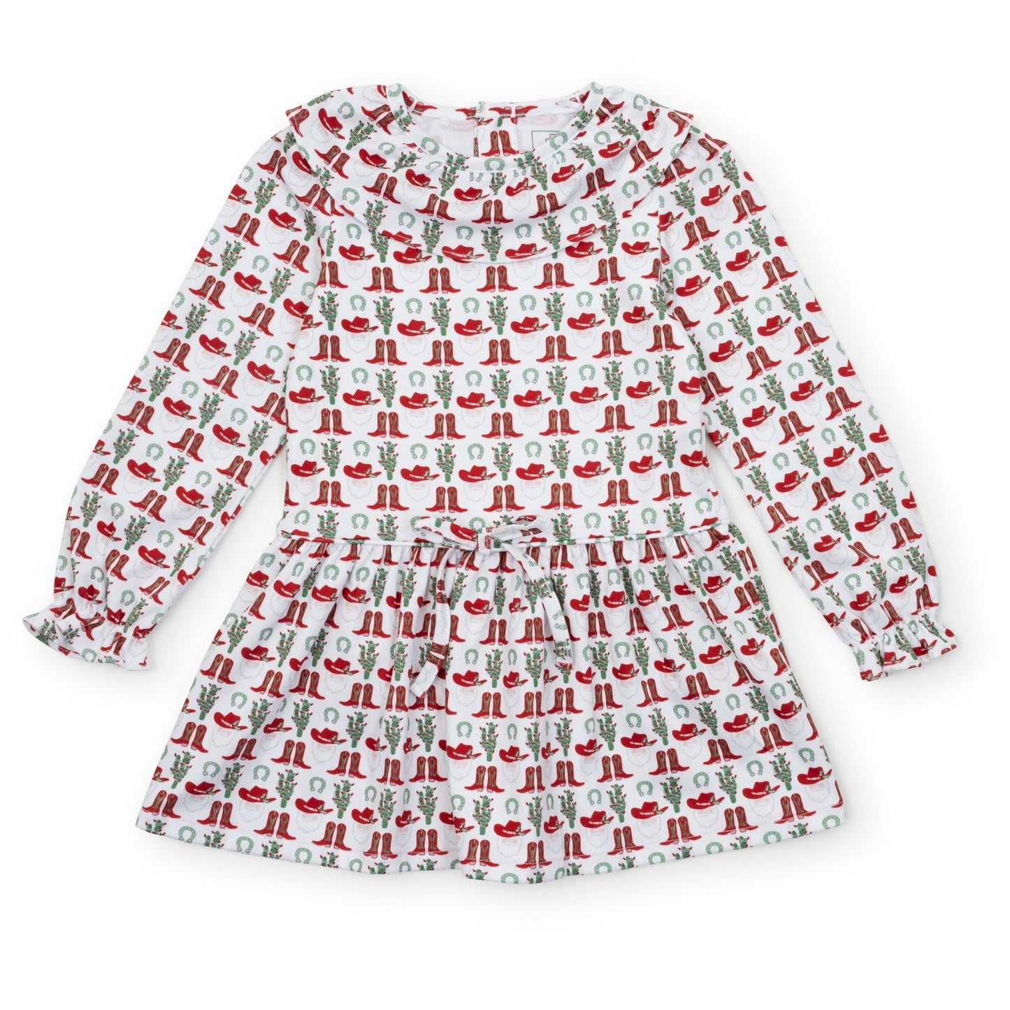 Ellery Girls' Dress - Cowboy Christmas