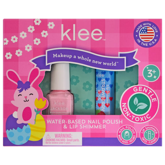 Klee Hopping Pink- Easter Nail Polish and Lip Shimmer Duo