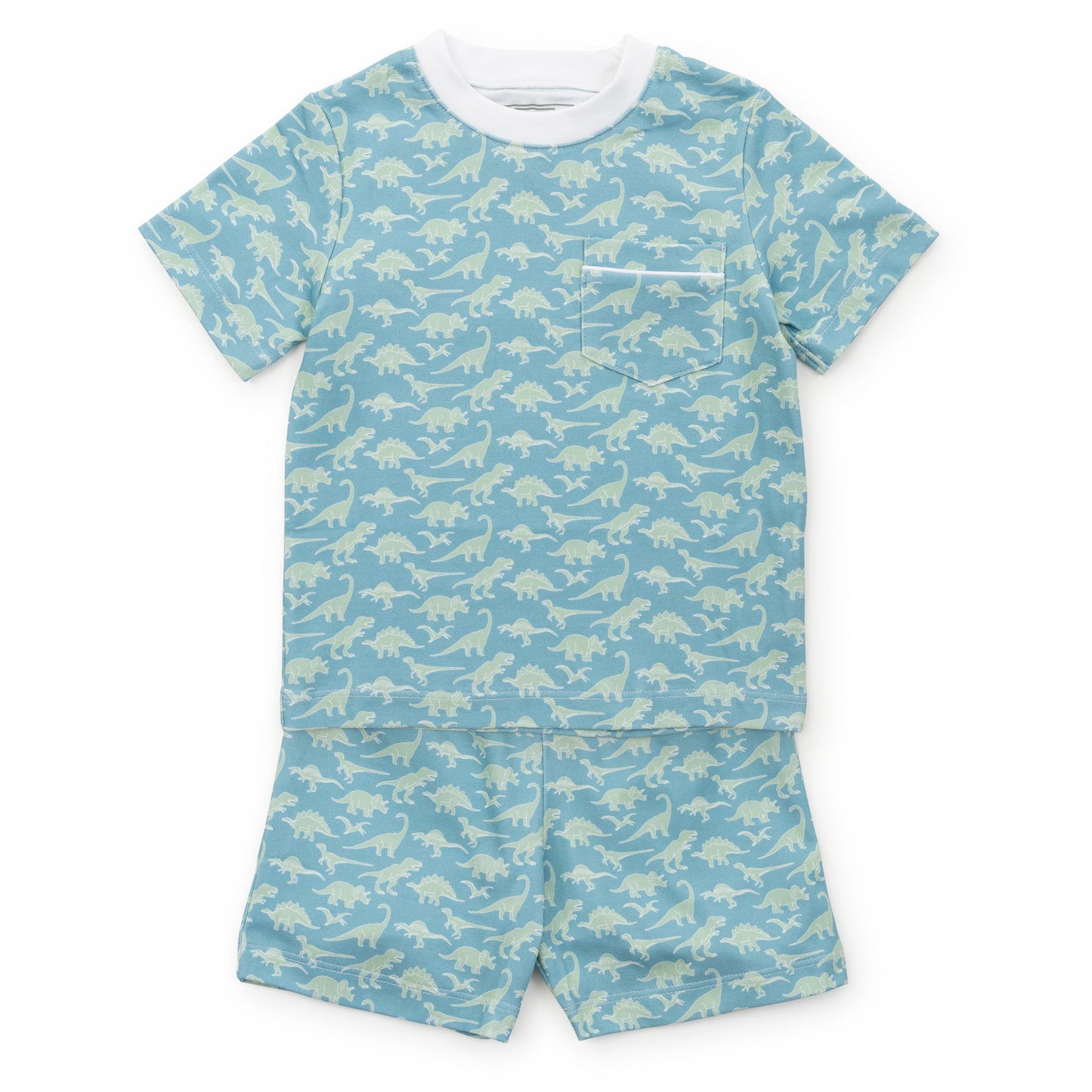 Lila and Hayes Charles Boys' Short Set - Dinosaur Dig