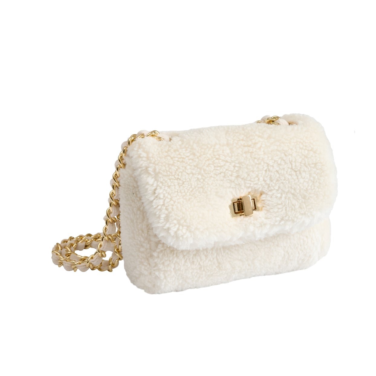 Milledeux Small Teddy Chain Bag- White