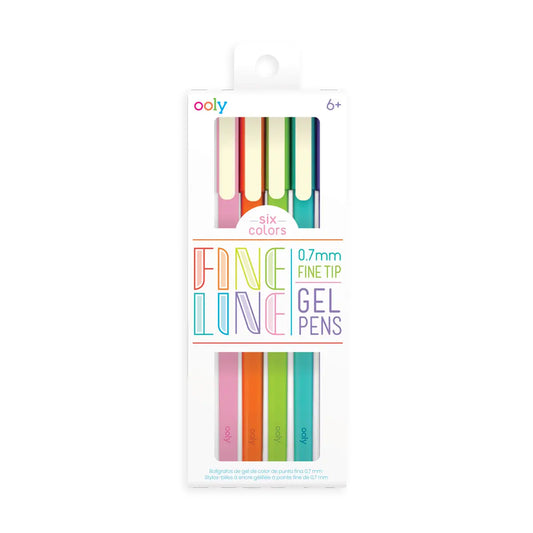 Fine Line Gel Pens- Set of 6