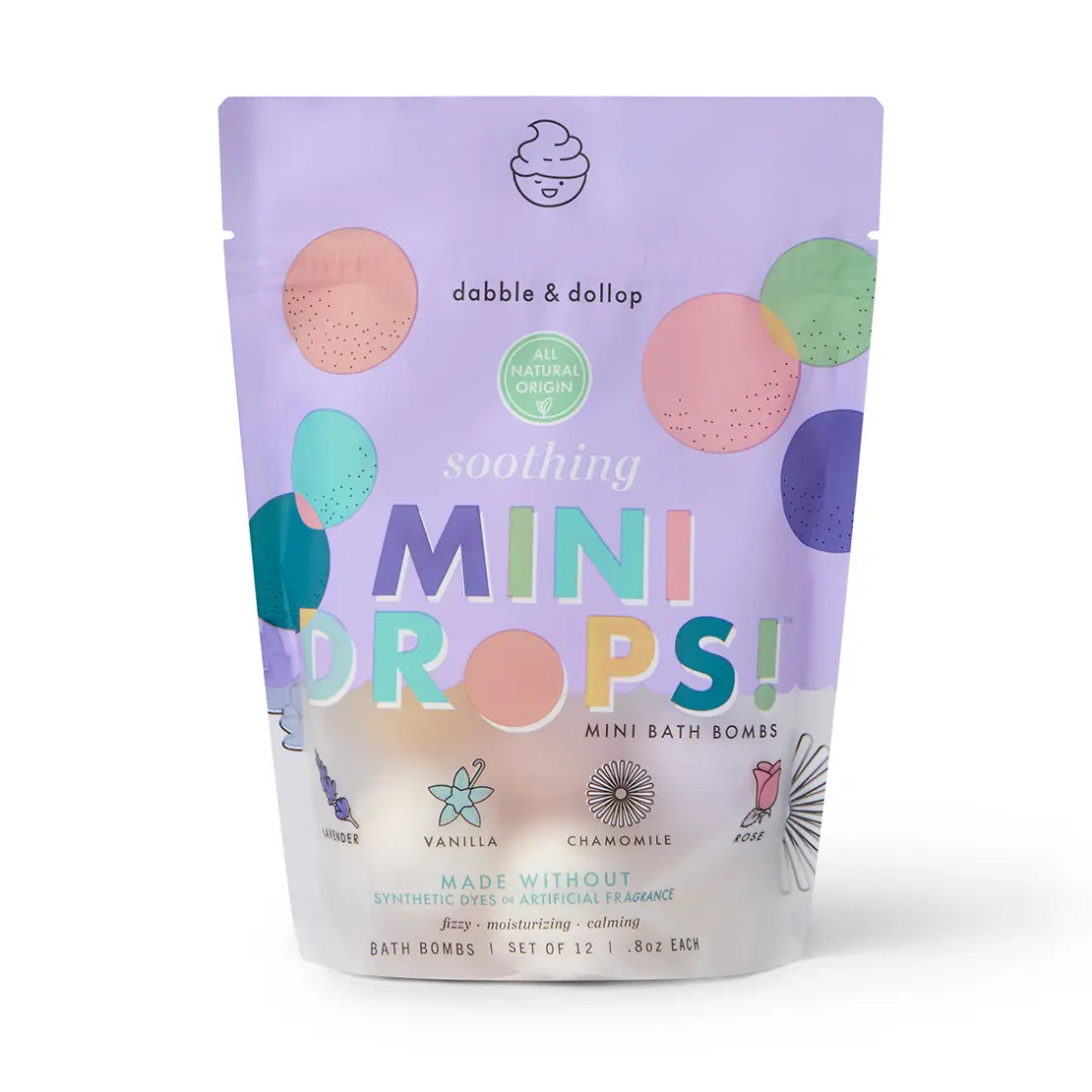 Dabble & Dollop Mini Drops Bath Bombs- Soothing