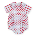 Lila and Hayes Palmer Boys' Bubble - Schoolhouse Apples Blue