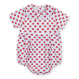 Lila and Hayes Palmer Boys' Bubble - Schoolhouse Apples Blue