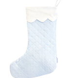 Bits & Bows Blue Quilted Stocking 