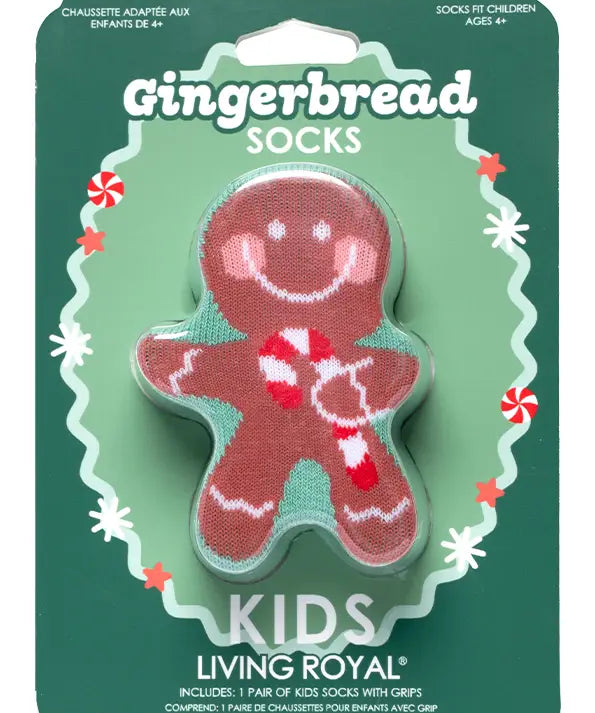 Living Royal Gingerbread 3D Packaged Crew Socks
