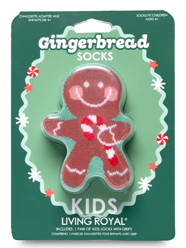 Living Royal Gingerbread 3D Packaged Crew Socks