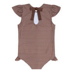 Minnow Girls Cafe Flora Cup Sleeve Rashguard One Piece