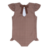 Minnow Girls Cafe Flora Cup Sleeve Rashguard One Piece