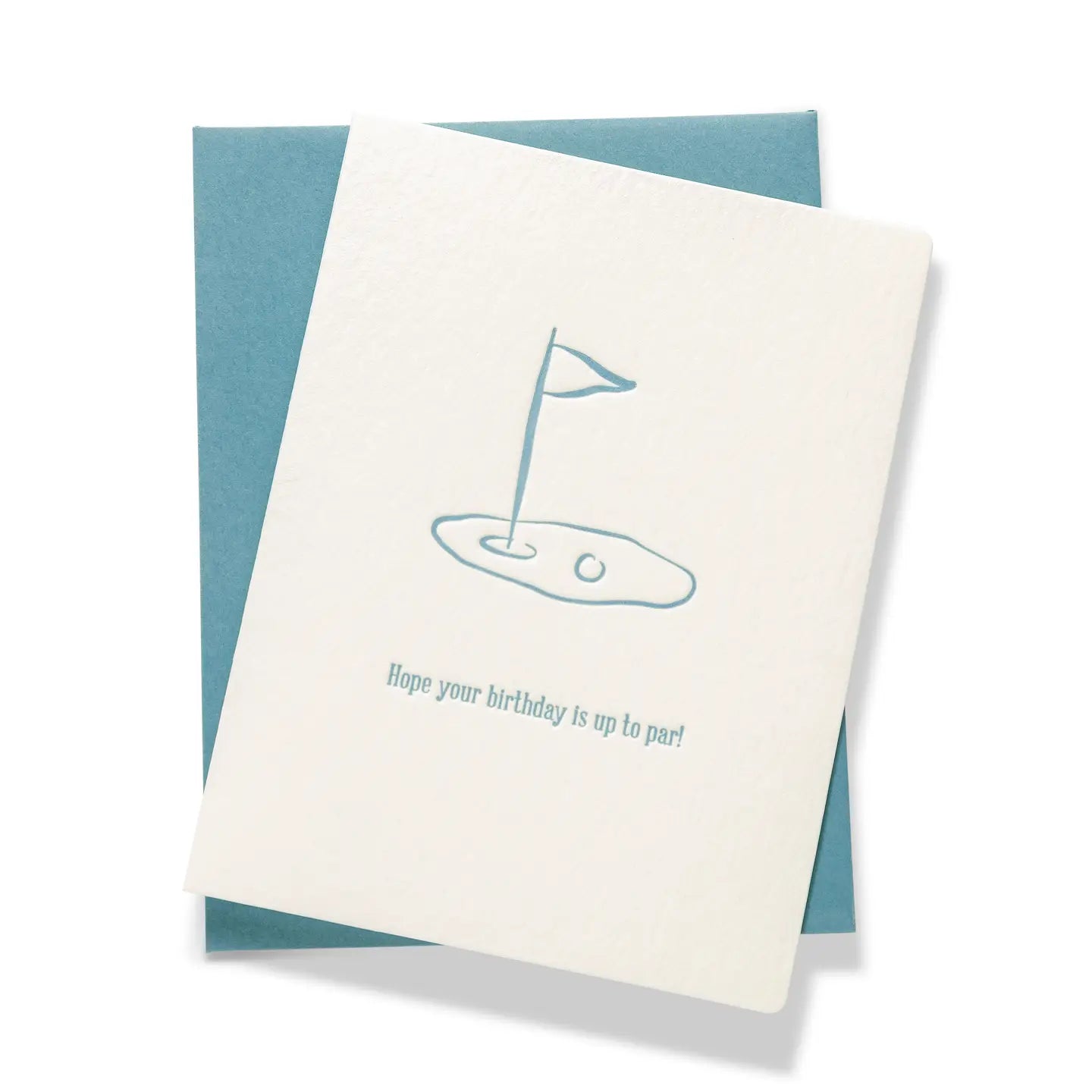Letterpress Golf Birthday Greeting Card
