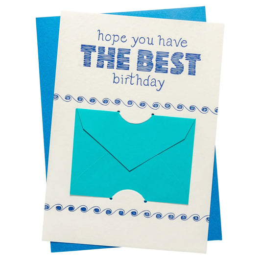 Letterpress Best Birthday Gift Card Holder